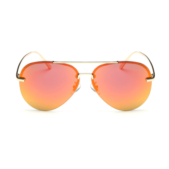 Men Sunglasses Polarized Mirror Sun Glasses Orange Color Brand Design