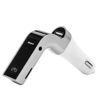 360DSC Wireless Bluetooth Hands Free Calling FM Transmitter Car Mp3 Player Kit Device - Silver