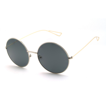 CHASING Round sunglasses fine metal frame polarizing lens retro style glasses CS112028(gray) - Intl