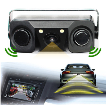 New Video mobil Sensor parkir, kamera belakang dengan 2 Sensor Video menampilkan indikator Sensor Alarm mobil Bi mundur