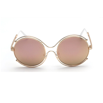 Women's Eyewear Sunglasses Women Retro Round Sun Glasses Pink Color Brand Design