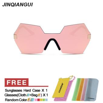 JINQIANGUI Sunglasses Women Irregular Titanium Frame Sun Glasses Pink Color Eyewear Brand Designer UV400 - intl