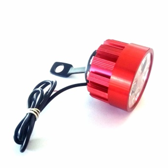 Lampu Tembak LED 6 Mata Sorot Putih Model Baut di Spion - Merah