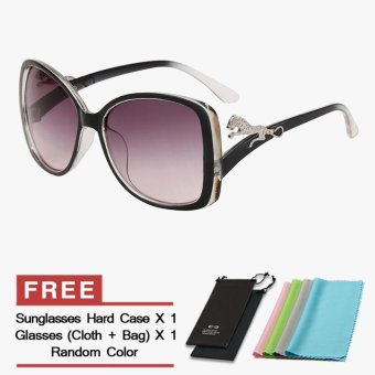 JINQIANGUI Sunglasses Women Butterfly Grey Color Polaroid Lens Plastic Frame Driver Sunglasses Brand Design - intl
