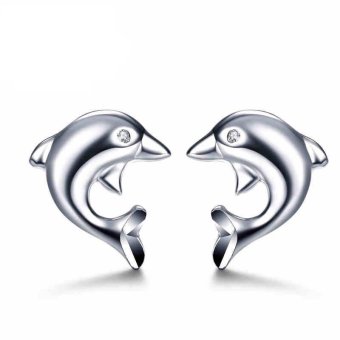 Women Fashion Jewelry Solid 925 Sterling Silver Earrings Stud Lovely Charm Gift for Girls