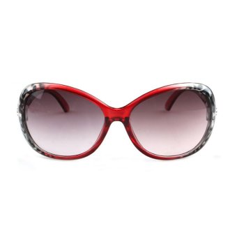 Sun Sunglasses Women Butterfly Sun Glasses Bordeaux Color Brand Design (Intl)