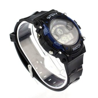 Fashion Waterproof Boy Girl Sports LED Light Electronic Wrist Watch black/dark blue