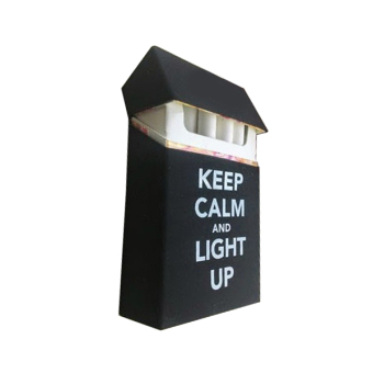 Skytop Cover Kotak Rokok Silicone Keep Calm and Light Up - Hitam