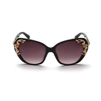 JINQIANGUI Womens Eyewear Sunglasses Women Cat Eye Sun Glasses Black Color Brand Design - intl