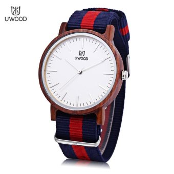MiniCar UWOOD UW - 1006 Male Wooden Quartz Watch Japan Movt NylonBand Wooden Case Wristwatch #3(Color:#3) - intl