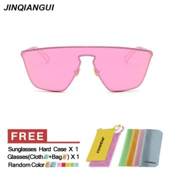 JINQIANGUI Sunglasses Men Irregular Titanium Frame Sun Glasses ClearPink Color Eyewear Brand Designer UV400 - intl