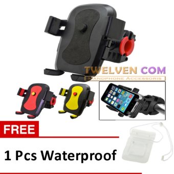 Phone Holder Automatic Grip 360º Universal Holder untuk Sepeda / Motor - Free Waterproof Case