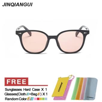 JINQIANGUI Sunglasses Women Square Plastic Frame Sun Glasses Pink Color Eyewear Brand Designer UV400 - intl