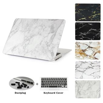 JUSHENG® Pro 13 Retina A1706/A1708 3in1 MacBook Marble Plastic Hard Case with Keyboard Cover + Dust Plug for Newest Macbook Pro 13 Inch with Retina Display No CD-ROM (A1706/A1708, Oct 2016) - intl