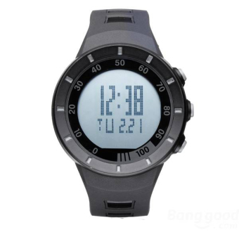 LD Shop Ohsen 2821 Back Light Sport Round Dial Military Men Quartz Watch (Black)
