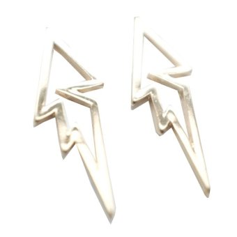 Marlow Jean Anting Tusuk Rock Chic Style Forever21 Lightning Shape - Gold