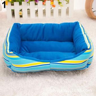 Bluelans Puppy Dog Cat House Thick Cotton Pet Bed S (Blue) - intl