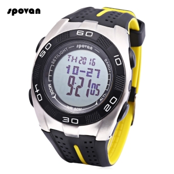 SPOVAN Blade 5 Digital Sports WatchS Weather Forecast Altimeter Thermometer 5ATM Wristwatch (White) - intl