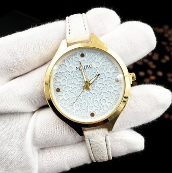 CE Europe and the United States selling hollow pattern watch female models carved geometric figures fine straps explosion models ladies watches fashion single product watch selling single product round dial White strap White dial - intl