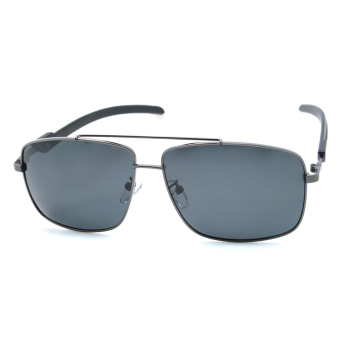 CHASING Mens metal frame sunglasses polarized lens anti UV glasses CS110728P(gray) - Intl