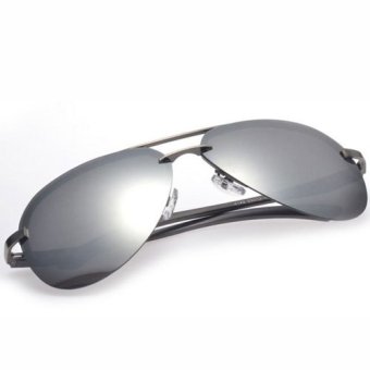 Kacamata Aoron Sunglasses A143 Aluminum Magnesium Alloy Polarized Sunglasses Men's Driving Glasses Outdoor Sport 100% UV400 Grey Lens Eyewear - Intl