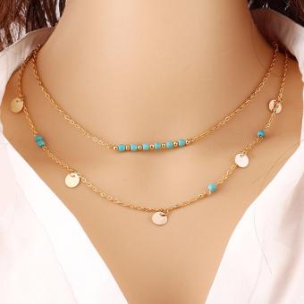 Lady Women Bohimia Fashion Jewelry Chain Choker Chunky Statement Bib Necklace - intl