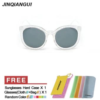 JINQIANGUI Sunglasses Men Round Retro Plastic Frame Sun Glasses Green Color Eyewear Brand Designer UV400 - intl