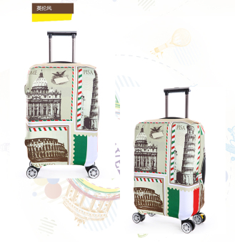 FLORA Stretchable Elasticy 26-28 inch Waterproof Suitcase Luggage Protective Cover- British style - intl