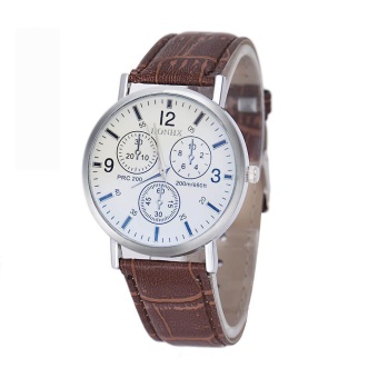 Mens Luxury Crocodile Faux Leather Analog high-end Business Wrist Watch BW - intl