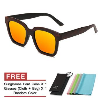 JINQIANGUI Sunglasses Women Square Red Color Polaroid Lens Plastic Frame Driver Sunglasses Brand Design - intl