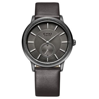 iooiopo 2015 new EYKI fashion belt table go small IKey Alloy StripNail Dial Watch 1011 seconds (Black) - intl