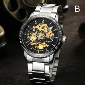 NARY Brand Luxury Sports Men's Automatic Skeleton Mechanical Military Wrist watch - intl