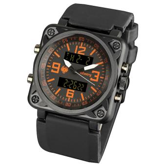 INFANTRY Mens Digital Quartz Wrist Watch Chronograph Alarm Sport Army Black Rubber  