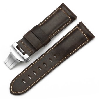 iStrap 24mm Calf Leather Watch Band Replacement Brown  