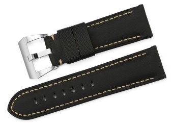 iStrap 24mm Fabric Buckle Watch Band for PANERAI Black  
