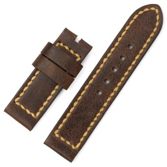 iStrap 24mm Handmade Calf Leather Watch Band Brown  