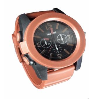 Jam Tangan Sport Wanita Nixon Nx-11 Rubber Strap Full Colour - Coklat  