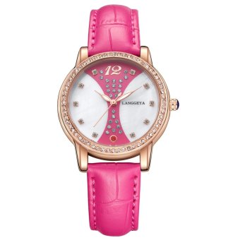 lanyasy Lang Geya 2016 new waistline Diamond Dial elegant fashion watch imported quartz 542-7 explosion models (Pink) - intl  