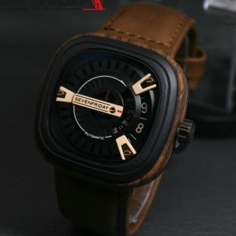 Limited Edition Jam Tangan Pria Seven-friday Casual dan Exclusive- Genuine Leather Strap-Stainless Steel  