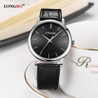 LONGBO Fashion Casual Leather Watchband Quartz Movement Analog Wristwatch Clock Watch 80321 - intl  