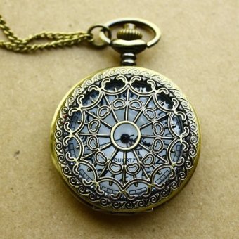 louiwill Quartz pocket watch classic bronze vintage spider web big face fashion for women ladies hot sale free shipping  