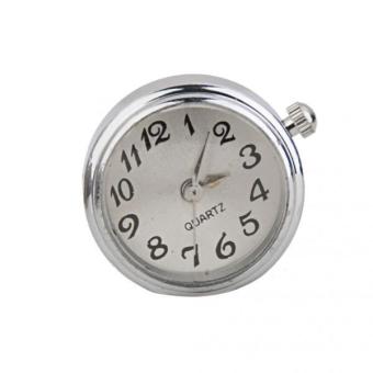 MagiDeal 2x Silver Iron Watch Face Snap Buttons Charms For DIY Drill Ginger Noosa Jewelry - intl  