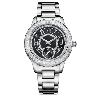 MATISSE Lady Austria Crystal Dial & Bezel Steel Strap Fashion Quartz Watch - Silver - Intl  
