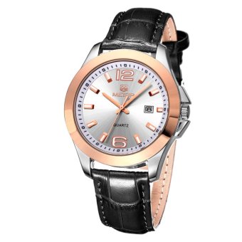 MEGIR Men's Casual Fashion Watches Leather Strap Silver White 251905 - Intl - intl  
