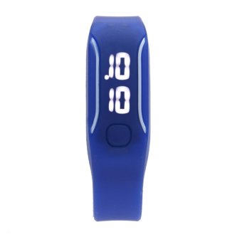 Men Women Luxury Sports Clock Hand Ring Hombre LED Digital Watch(Royalblue) - intl  