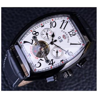 Mens Watches Top Brand Luxury Genuine Leather Strap Tourbillon Casual Watch Mechanical Wristwatches  