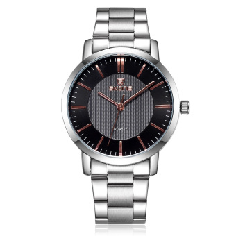 mingjue Fashion Casual Women Watch Luxury Brand Quartz Watches Wristwatches Ladies Clocks (silver black gold) - intl  