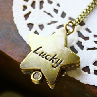 moob Top quality wholesale antique lucky star pendant watch for women ladies hot sale dropship  