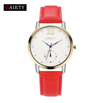 MSL GAIETY G016 Women Fashion Leather Band Analog Quartz Round Wrist Watch Watches Red - intl  