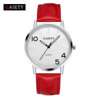 MSL GAIETY G076 Women Fashion Leather Band Analog Quartz Round Wrist Watch Watches Red - intl  